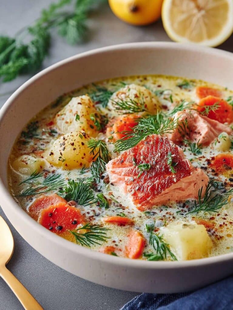 Finnische Lachssuppe (Lohikeitto) Rezept: Cremig, Einfach & Herzhaft