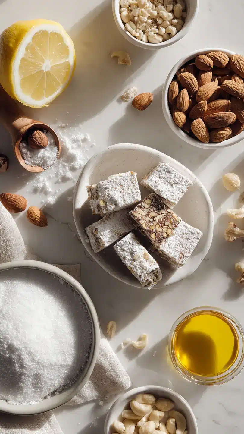 Nougat-Marzipan-Gebäck