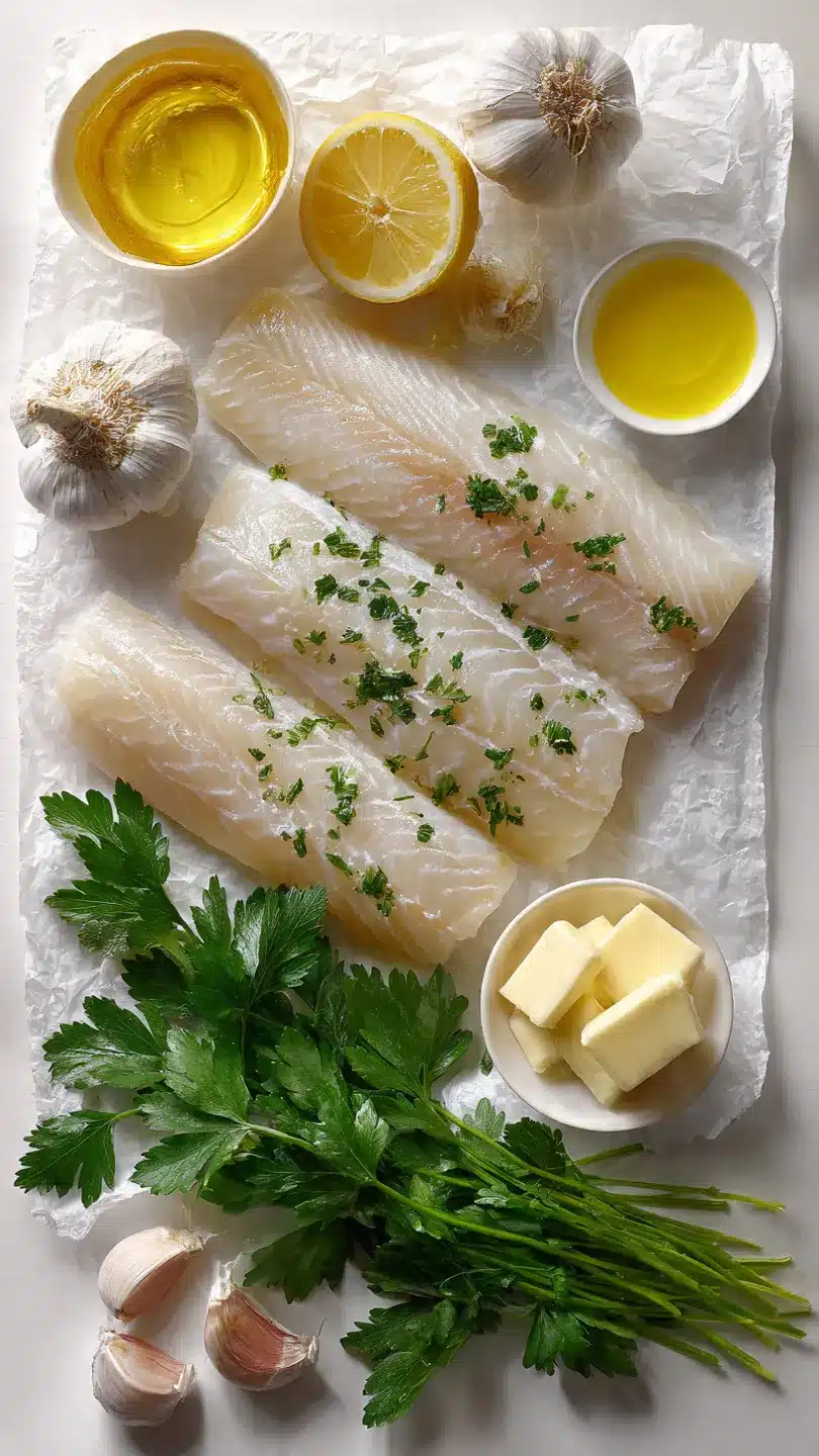 Knoblauchbutter Kabeljau