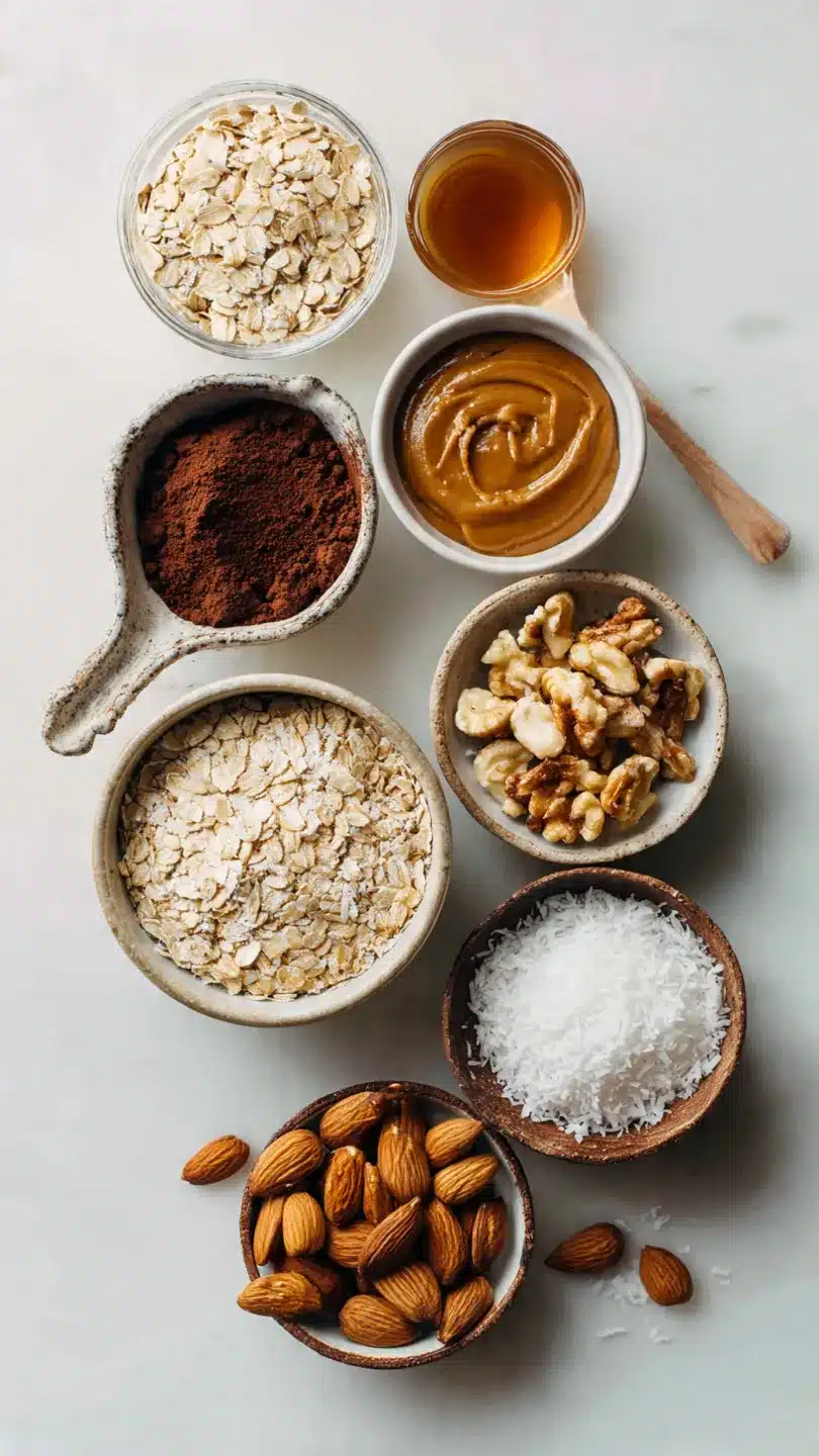 Schoko-Nuss Energy Balls mit cremiger Füllung