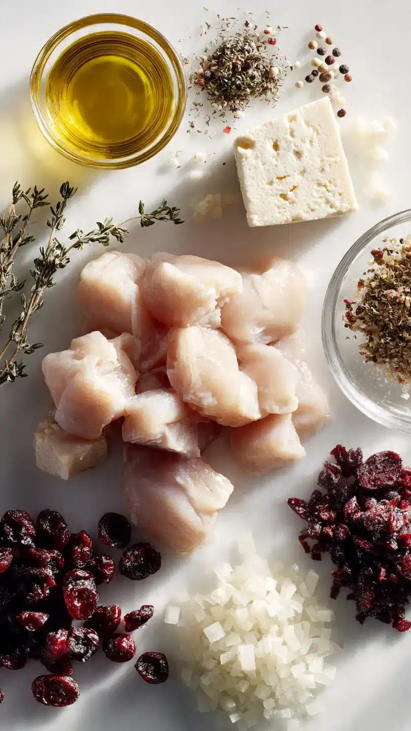 Gefüllte Hähnchenbrust mit Cranberry