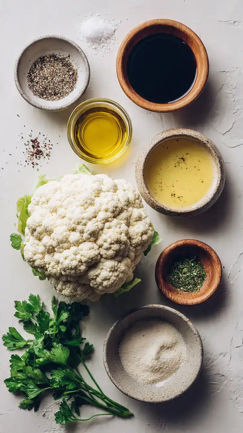 Blumenkohlsteak mit Pfefferrahmsauce