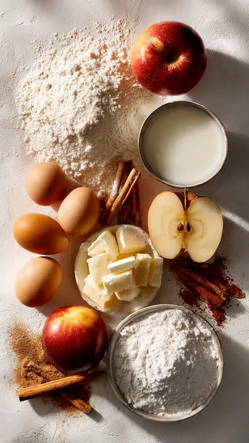 Apfel Pudding Kuchen