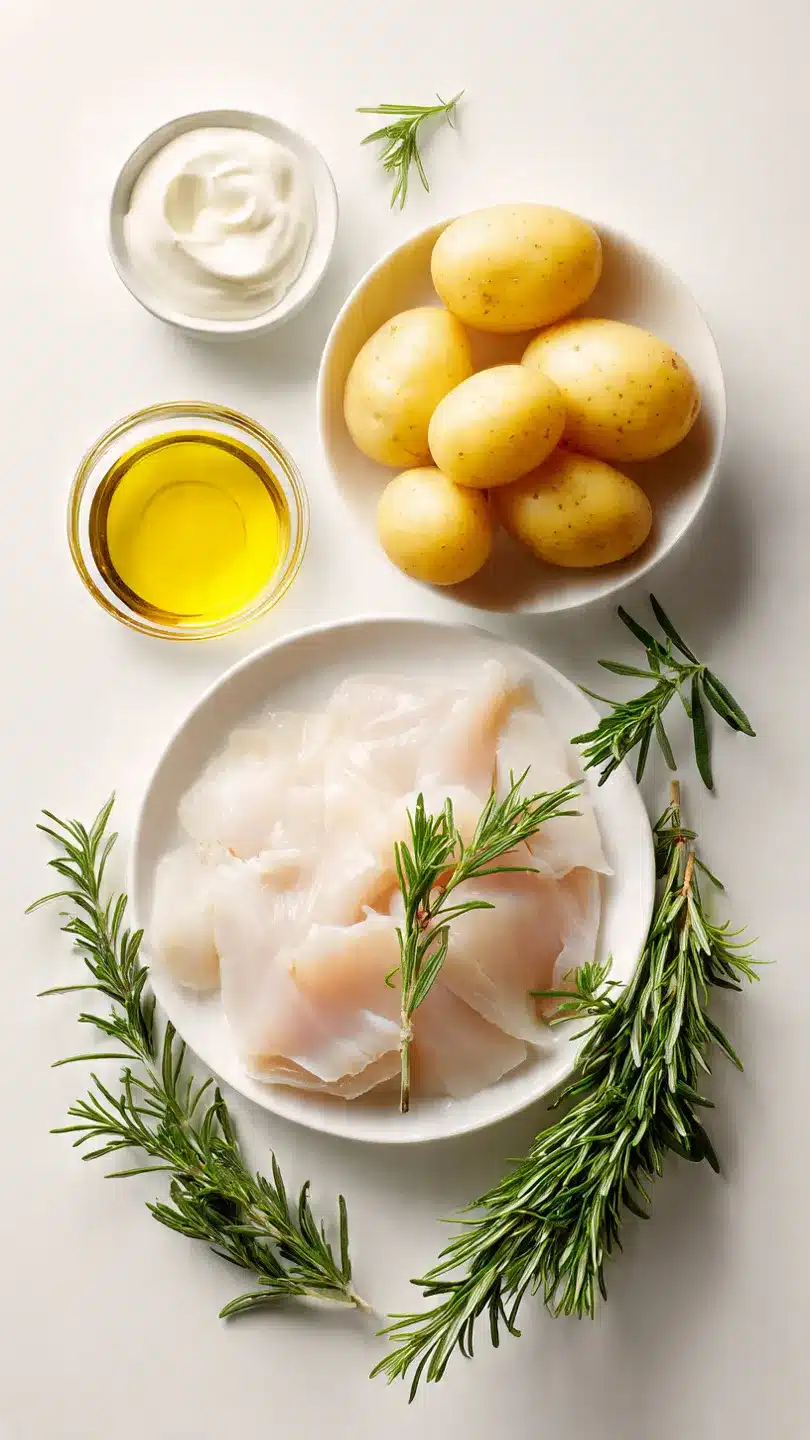 Cremiges Ofenhähnchen mit Rosmarinkartoffeln