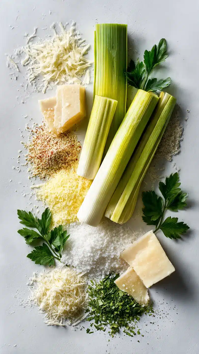 Käseüberbackene Lauch