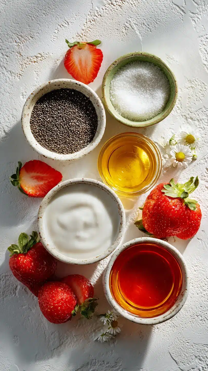 Chia-Pudding mit Skyr und Erdbeeren