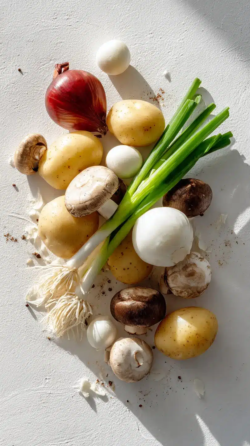 Mozzarella-Rösti mit Zwiebel-Pilzrahmsauce