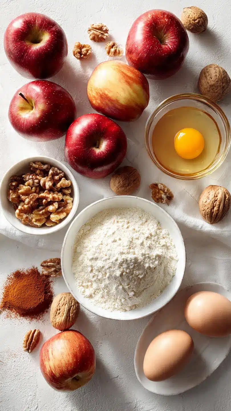 Saftiger Low Carb Apfel-Nuss-Kuchen