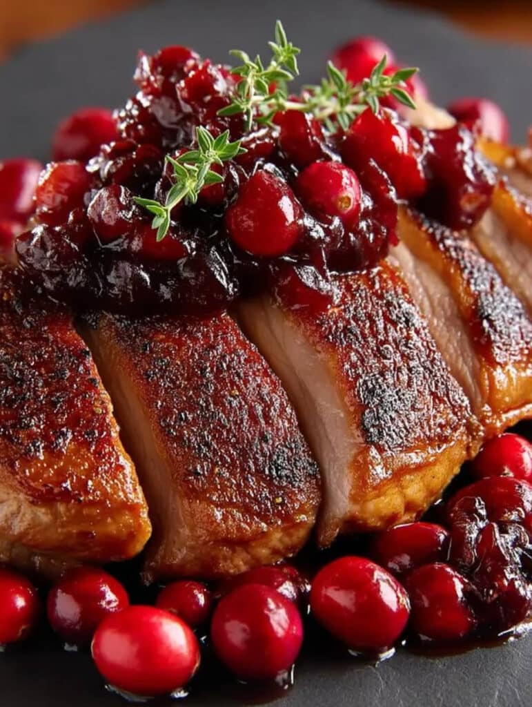 Knusprige Entenbrust mit Preiselbeersauce: Festliches Rezept für besondere Anlässe