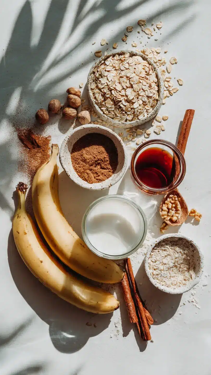 Zuckerfreier Bananen-Nuss-Haferflocken