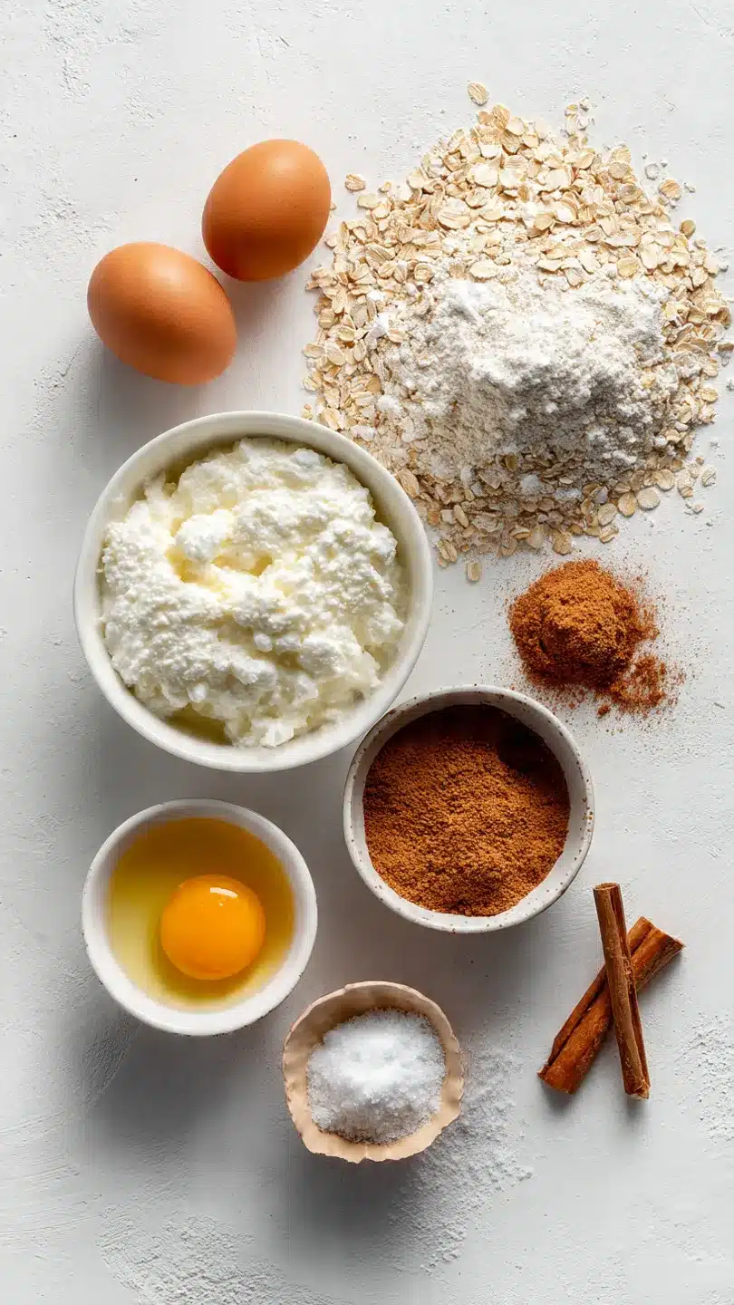 Quark-Taler mit Haferflocken