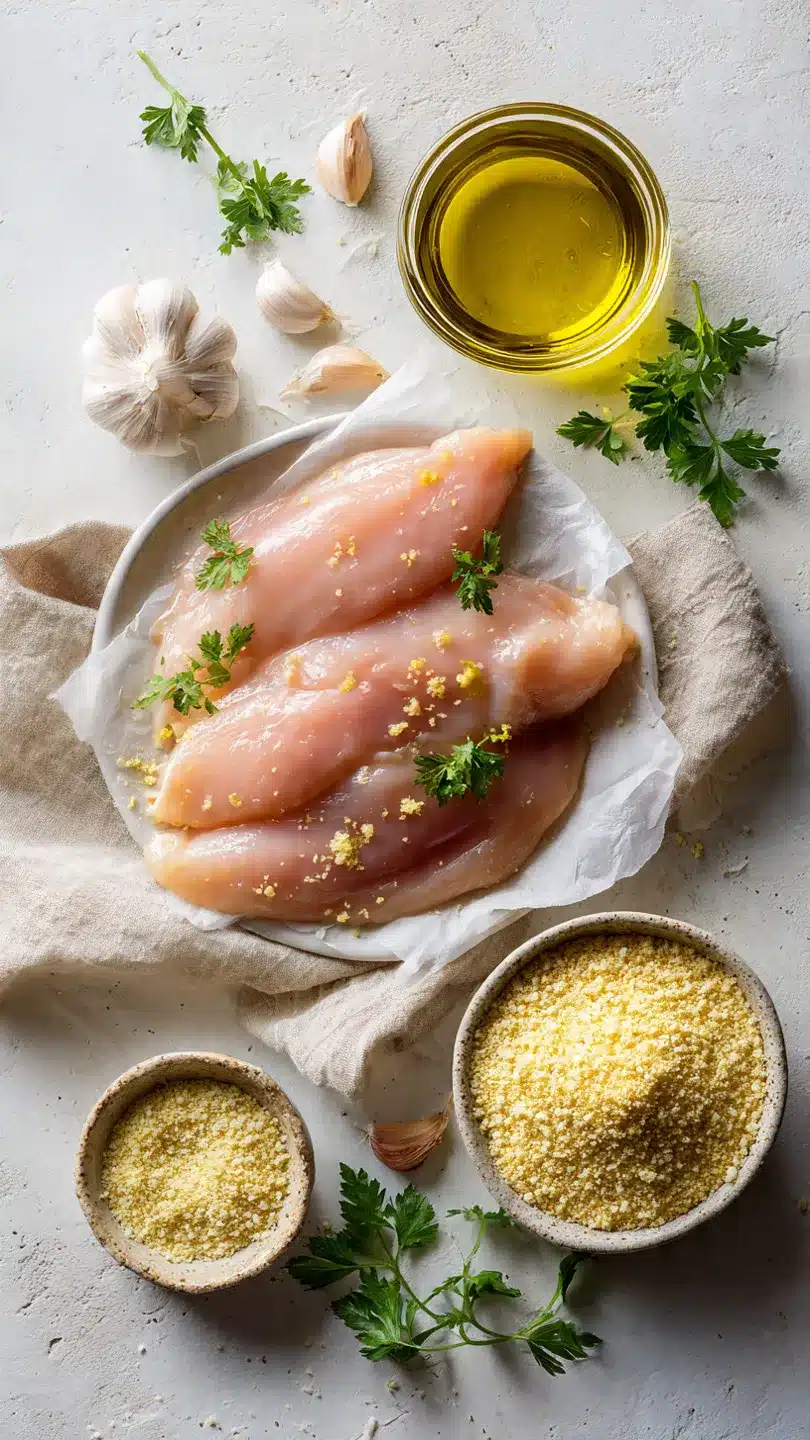 Blech knuspriges Parmesan-Knoblauch-Hähnchen