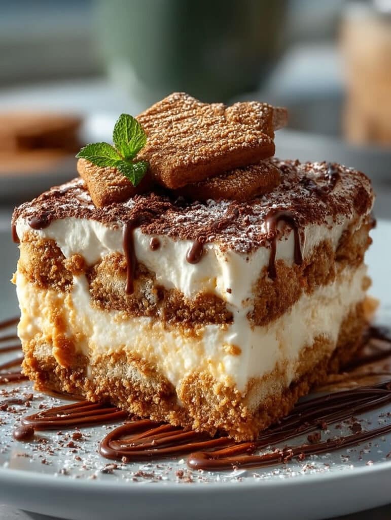 Biscoff Spekulatius Tiramisu ohne Kaffee: Einfaches Familienrezept