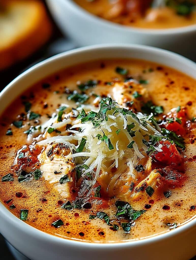 Cremige Hähnchen Parmesan Suppe: Einfaches & schnelles Familienrezept