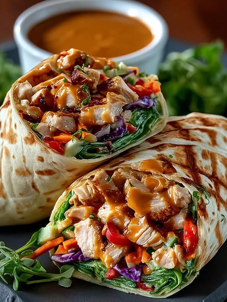 Thai Erdnuss Hähnchen Wraps Rezept: Schnell, einfach & gesund für die Familie