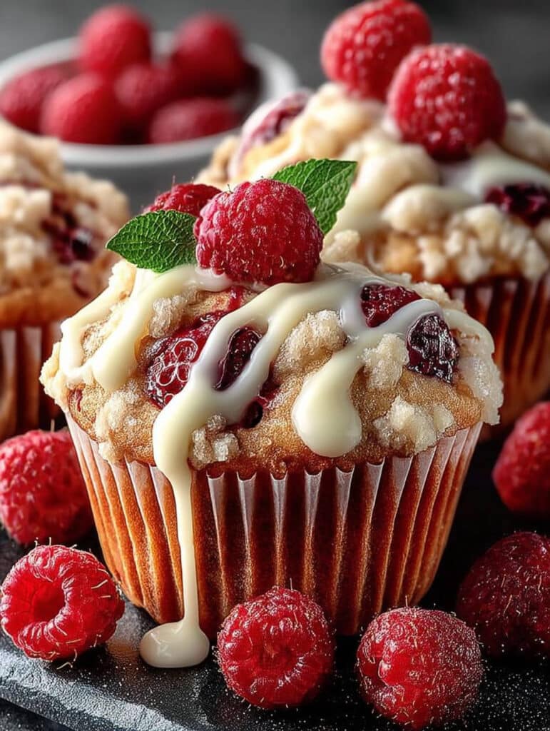 White Chocolate Raspberry Muffins Rezept: Einfach, schnell & unwiderstehlich