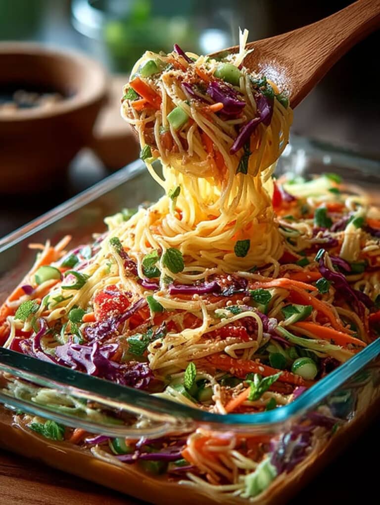 Schnell & Exotisch: Thai-Spaghetti-Salat mit Cremiger Erdnusssauce