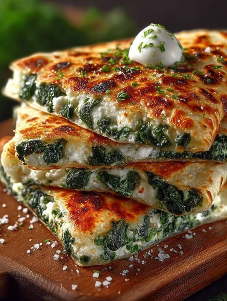 30-Minuten Spinat-Feta-Quesadillas: Blitzschnell, gesund & lecker