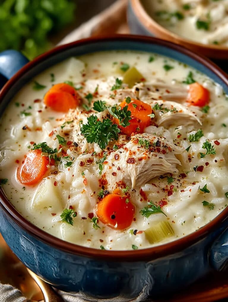 Cremige Hühner Reis Suppe Rezept: Einfach, Schnell & Wärmend für die Familie