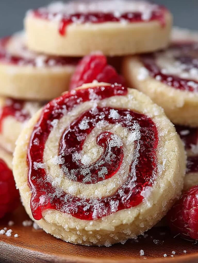 Himbeer-Wirbel Shortbread Kekse: Einfaches Rezept für zarte, fruchtige Leckerbissen