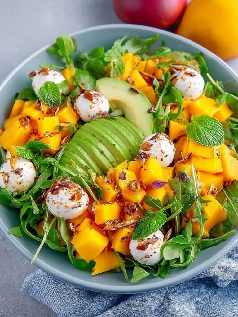Rucola-Mango-Salat: Schnelles, leichtes und exotisches Rezept