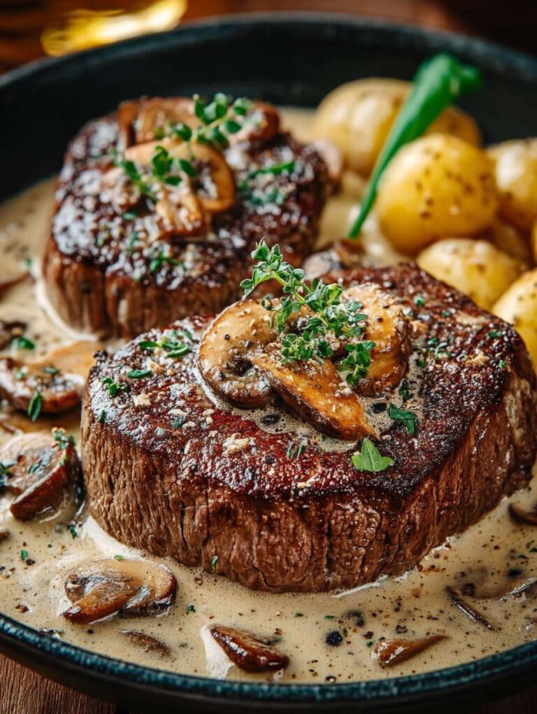 Rinderfilet mit Steinpilzen: Luxuriöses Gericht in cremiger Sauce – Einfaches Rezept für Feinschmecker