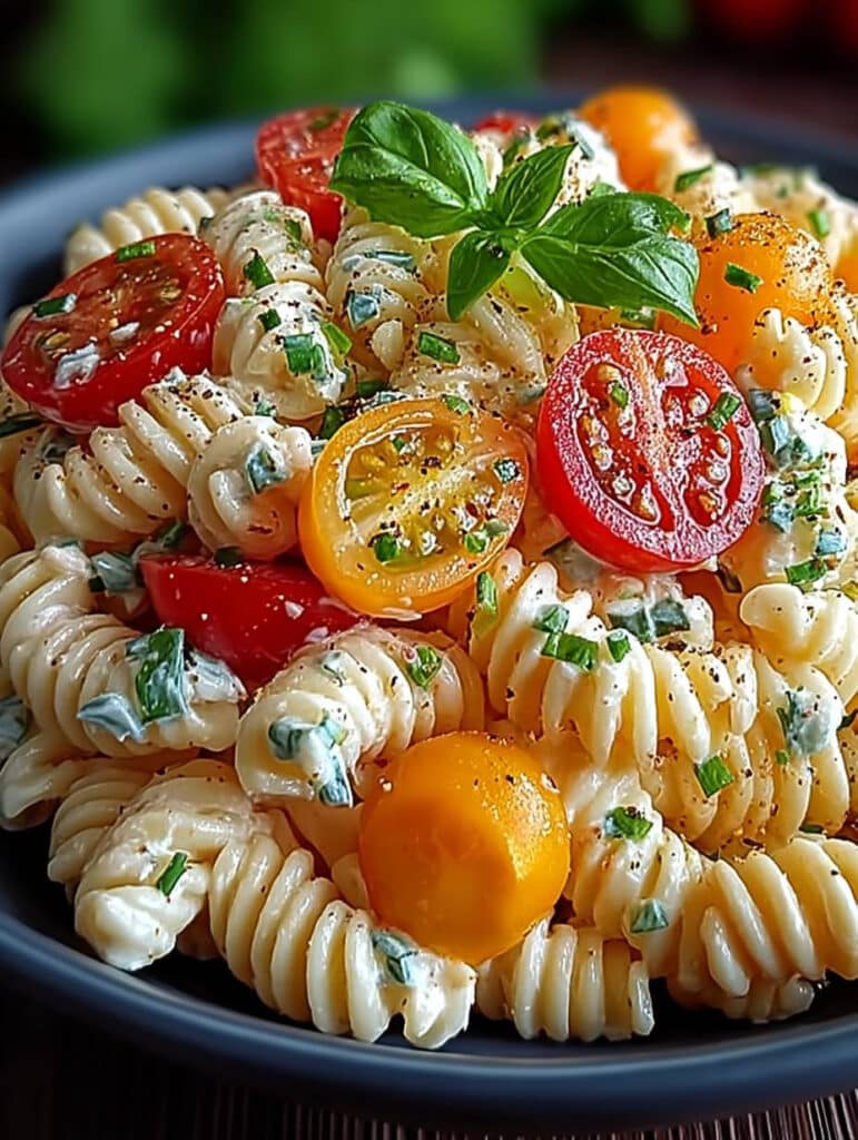 Cremiger Nudelsalat mit Frischkäse: Einfaches & gelingsicheres Rezept