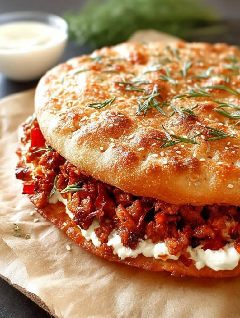 Fladenbrot mit Hackfleisch: Schnelles, saftiges Gericht mit orientalischen Gewürzen