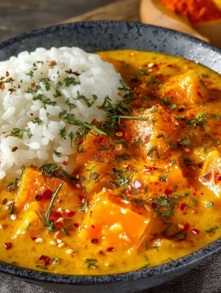 Cremiges Hokkaido Kürbis Curry: Dein einfaches Herbst-Highlight Rezept
