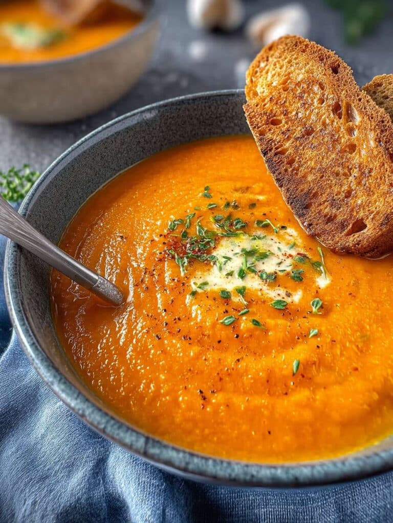 Rote Linsen Suppe mit Kokosmilch: Cremig, aromatisch & blitzschnell zubereitet