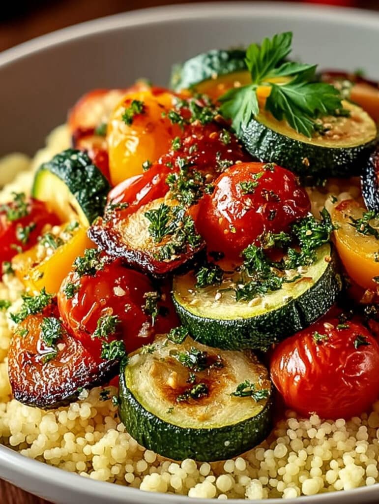 Schneller Ofengemüse-Couscous: Gesundes Feierabend-Rezept mit saisonalem Gemüse