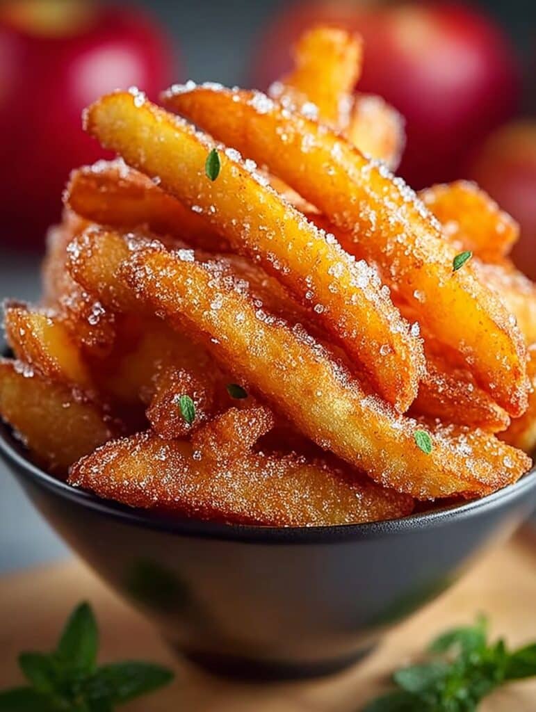 Airfryer Apfelsticks: Schnelles, gesundes und knuspriges Dessert-Rezept