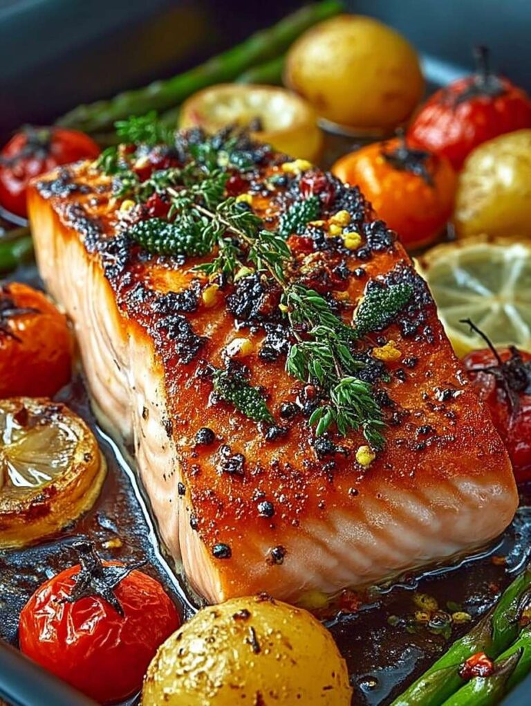 Schneller Ofenlachs mit buntem Gemüse: Blitzrezept für stressfreie Tage