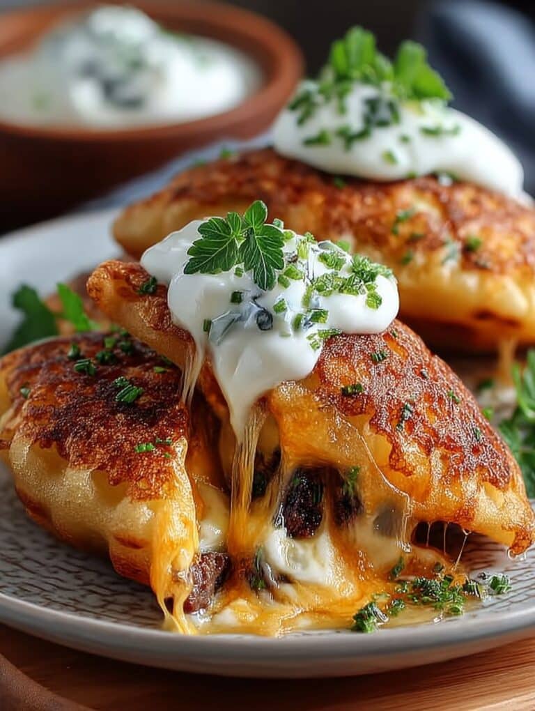 Cremige Kartoffeltaschen mit Doppelrahm: Einfaches Rezept für knusprigen Genuss