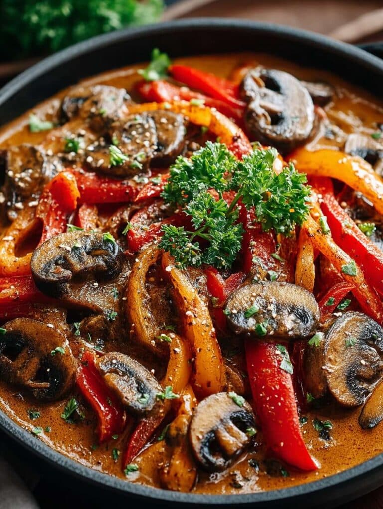 Feuriges Paprika-Geschnetzeltes mit Champignons: Schnelles & einfaches Rezept mit Variationen
