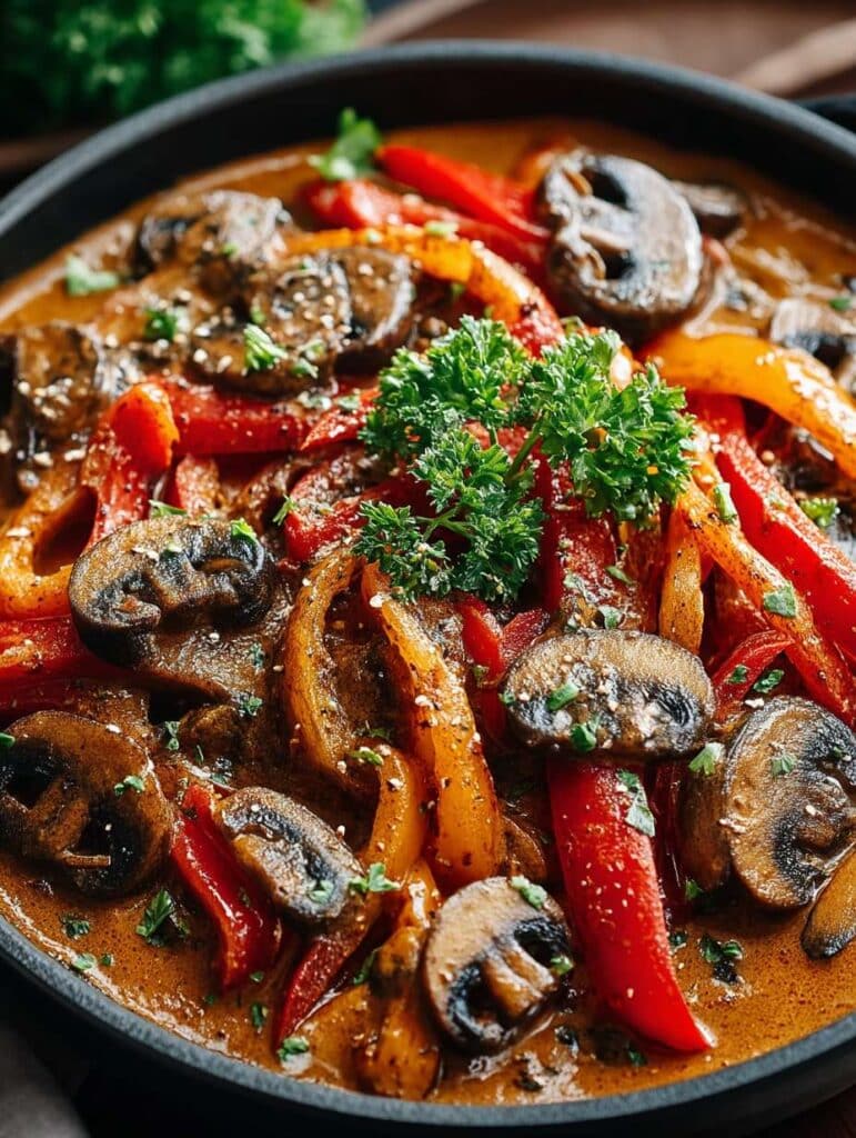 Feuriges Paprika-Geschnetzeltes mit Champignons: Schnelles & einfaches Rezept mit Variationen