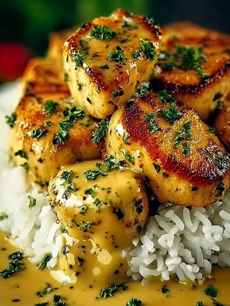 Schnelles Honig Senf Hähnchen mit Reis: Blitzrezept für die ganze Familie