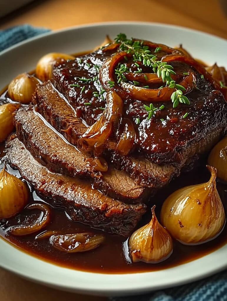 Rinderbrust in Balsamico-Zwiebelsauce: Zart, Saftig & Einfach Kochen