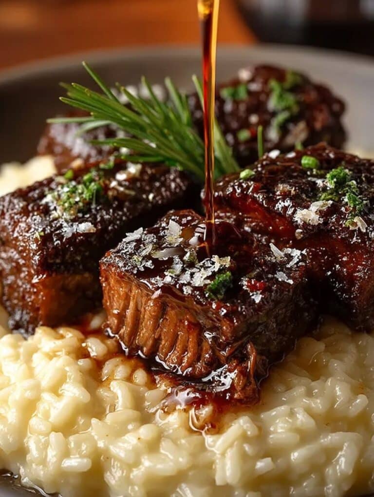 Rinderbrust in Cola mit Parmesan-Risotto: Saftig, Zart & Cremig