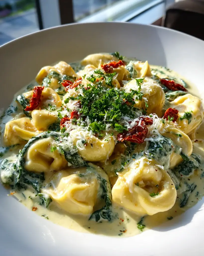 Cremige Tortellini Alfredo aus dem Slow Cooker