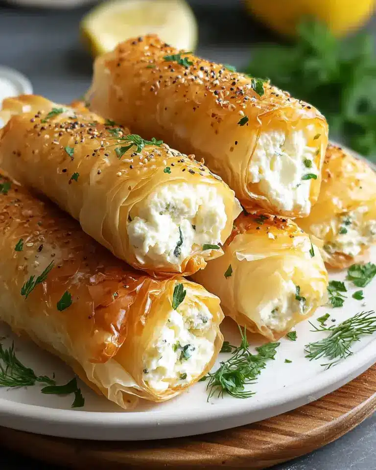 Knusprige Ofen-Feta-Rollen für einen herzhaften Snack