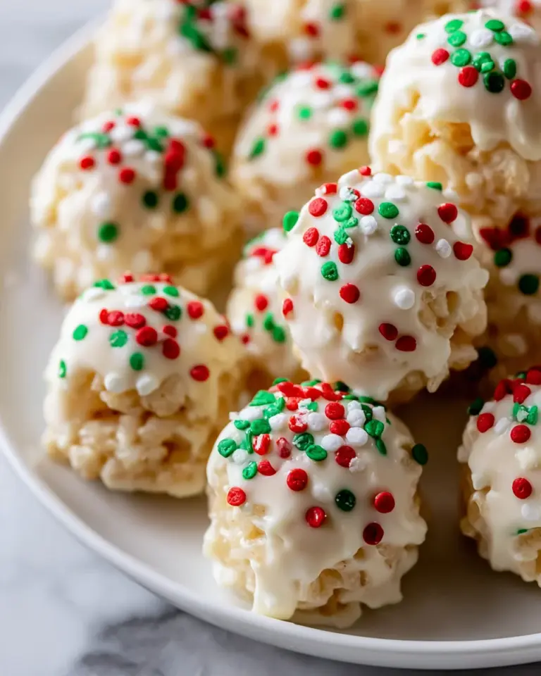 Weihnachtliche Rice Krispie Bälle – Festliche Leckerei