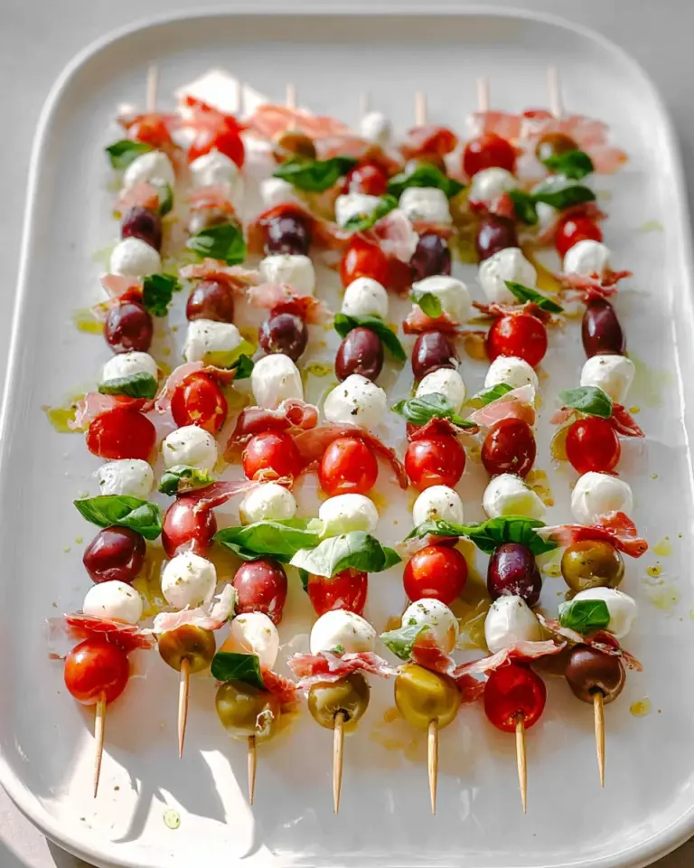Mini-Caprese-Salatspieße – Die perfekte Sommervorspeise