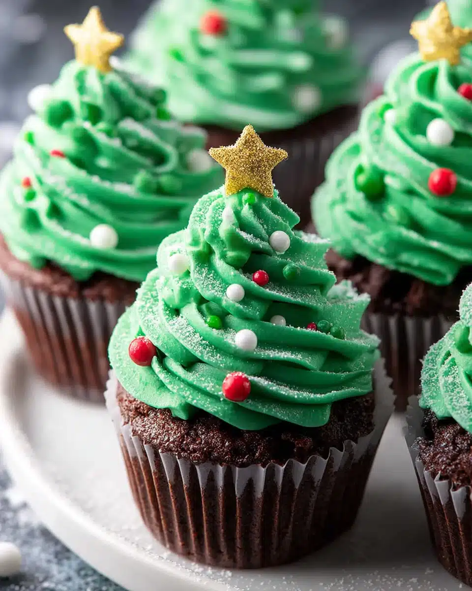 Festliche Weihnachtsbaum-Cupcakes – ein weihnachtlicher Genuss!