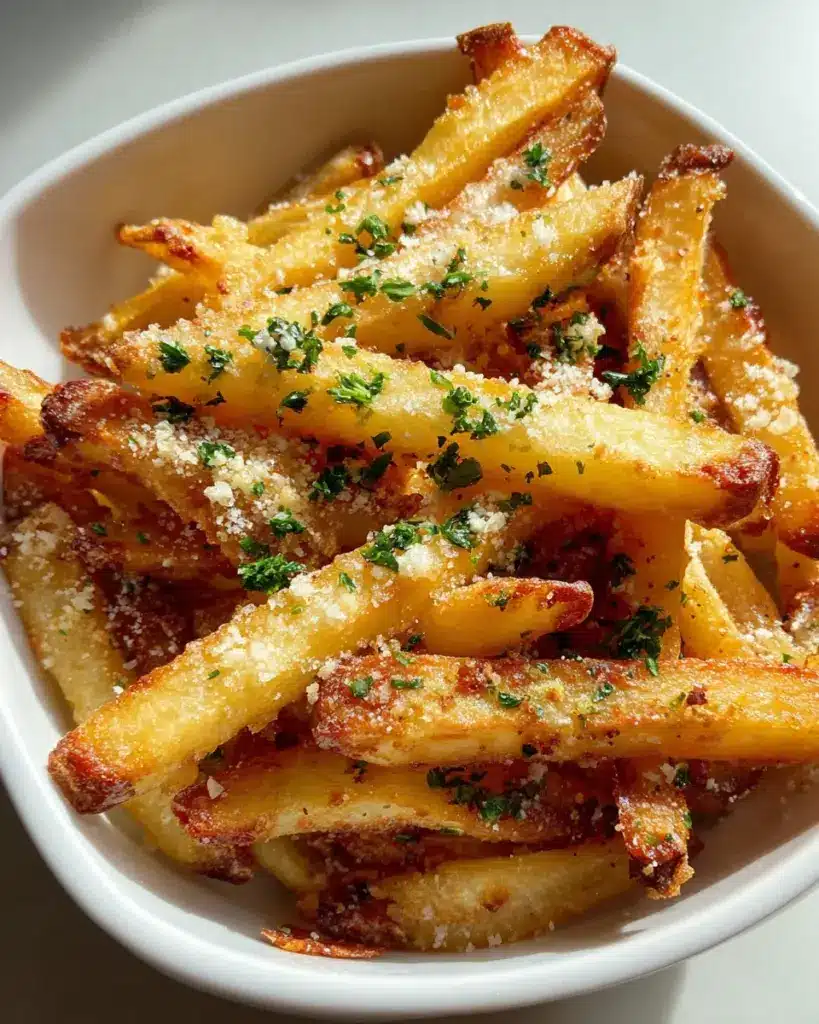 Crispy Garlic Parmesan Fries – Unwiderstehlicher Genuss!