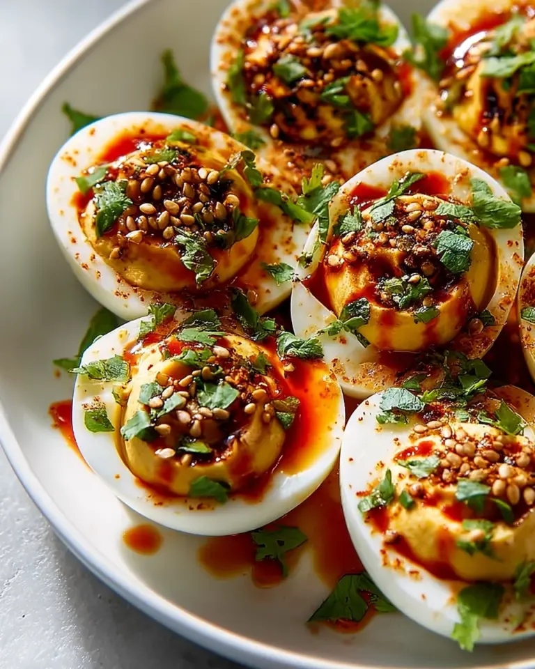 Spicy Chili Garlic Deviled Eggs – Würzige Eier mit Kick!