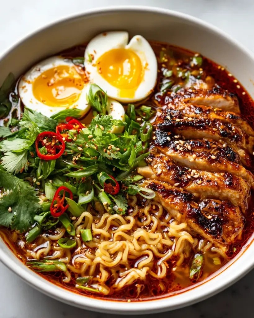 Spicy Chili Oil Chicken Ramen Bowls – Explosive Schärfe!