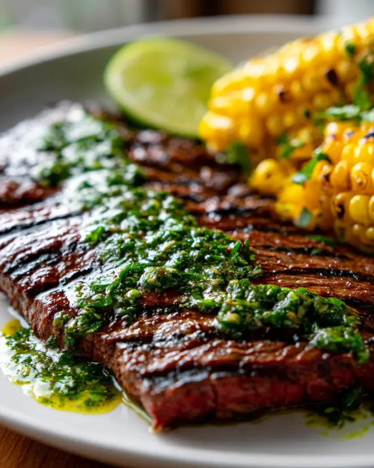 Gegrilltes Chimichurri Flank Steak & Mais – Zart & Saftig!