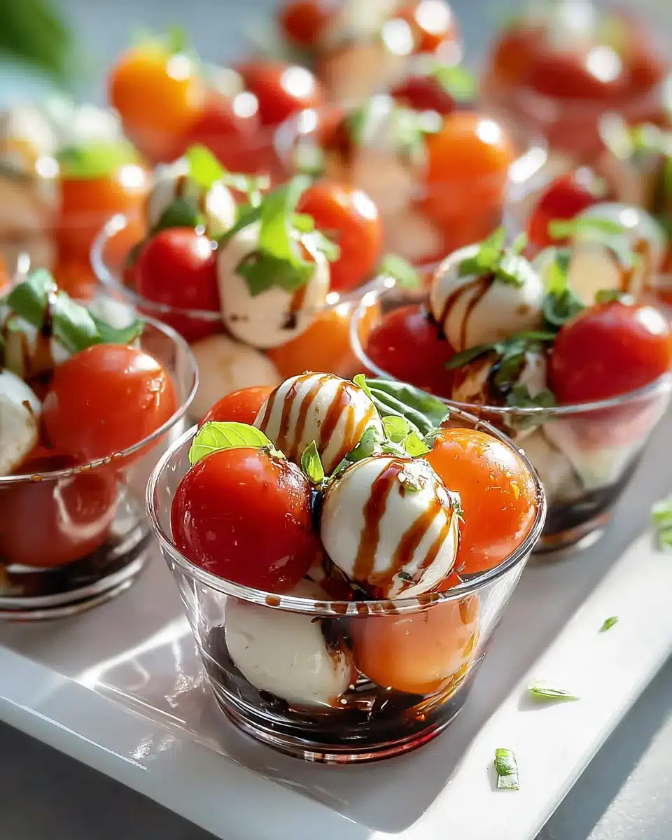 Weihnachts-Mini-Caprese-Salat-Cups: Festlicher Genuss!