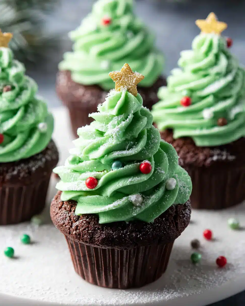 Weihnachtsbaum Cupcakes: Festliche Leckerei für die Feiertage